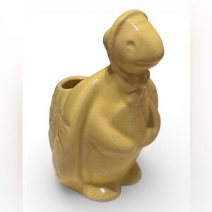 McCoy Yellow Ceramic Turtle Figurine/planter from the 50’s